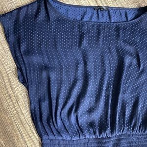 Dynamite Blue Polka Dot Casual Work Top